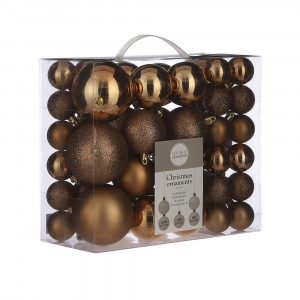 Набор пластиковых шаров Гамма 46 шт., медный, House of seasons (84687)