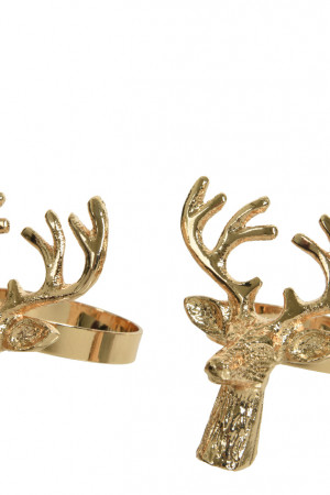 Кольца для салфеток Золотой Олень 4 см., 2 шт., золото, Kaemingk (608711)