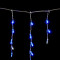  Светодиодная бахрома с колпачком 4,9 x 0,5 м синяя с мерцанием белого диода 220В, 200 LED, провод прозрачный ПВХ, IP65 (PIL200BLWCAP-10-2B)