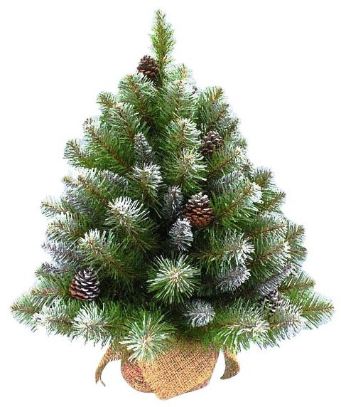 Елка Императрица заснеженная с шишками 60 см. в мешочке, мягкая хвоя, Triumph Tree (73701)