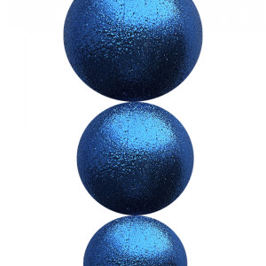 Украшение для высотной ели Капля, 28 см., пластик, глиттер, синий, ПромEлка (КИП-28Blue)