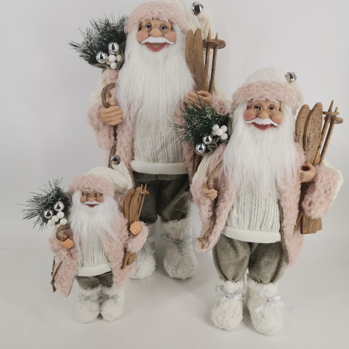 Дед Мороз Дворцовый в розовой шубке 45 см., ЕлкиТорг (ZS-S-21835-18)