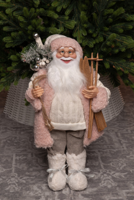 Дед Мороз Дворцовый в розовой шубке 45 см., ЕлкиТорг (ZS-S-21835-18)