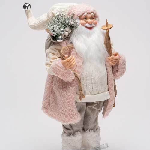 Дед Мороз Дворцовый в розовой шубке 45 см., ЕлкиТорг (ZS-S-21835-18)