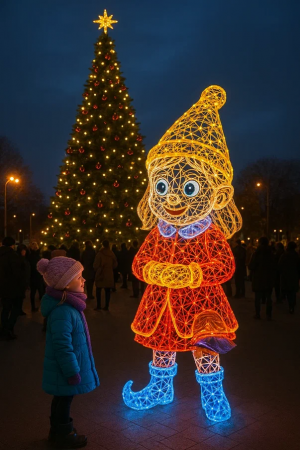 Светодиодная фигура Сказочный Эльф девочка 180 см., Сад Радости (SR127)