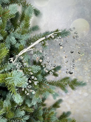 Ветвь Новогодние кристаллы 71 см., 1 шт., Christmas De Luxe (86703) 