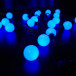 Светодиодная гирлянда шарики 5 м., 20 синих LED, статика, черный резиновый провод, Teamprof (TPF-S5-20C-40B-B/B)