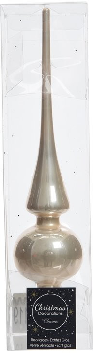 Елочная макушка Classic 26 см, жемчужная, стекло, KAEMINGK (113119)