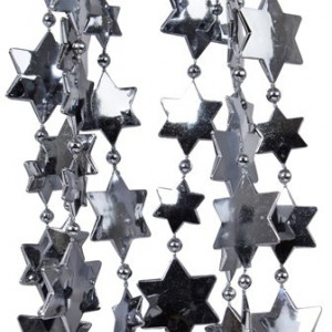 Бусы пластиковые Звезды 270 см, черненое серебро, Kaemingk (000489)