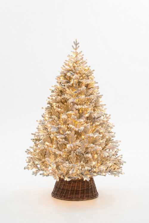 Искусственная елка Швейцарская заснеженная 240 см., 705 теплых-белых Led ламп, 100% литая хвоя, ЕлкиТорг (176240)