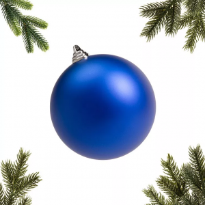 Шар пластиковый матовый 150 мм., синий, ЕлкиТорг (150521)