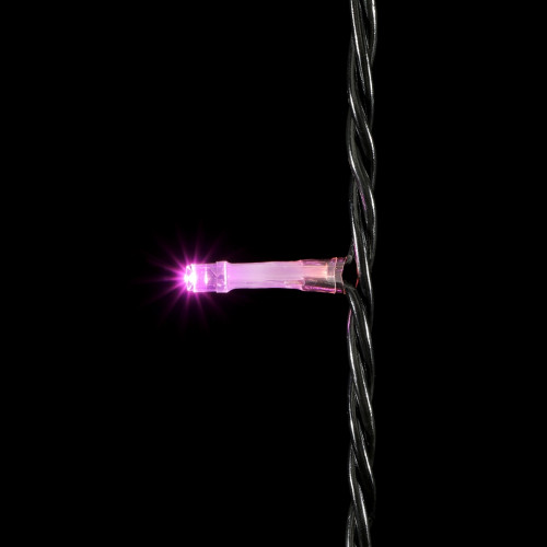 Светодиодная нить 100 пурпурных LED ламп, 10 м., 24В., черный провод ПВХ, Beauty Led (PST100-11-1PU)