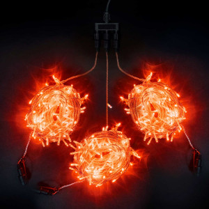 Комплект гирлянды на деревья с контроллером 60 м., 3 луча по 20 м, 600 LED ламп красного цвета, Beauty Led (KDD600C-10-1R)