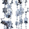 Бусы пластиковые Звезды 270 см серо-голубые, Kaemingk (000490)