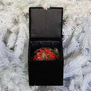 Коробка упаковочная для шаров, черная, бархат снаружи, диметром 8,5 см. (BF1465) в Санкт-Петербурге