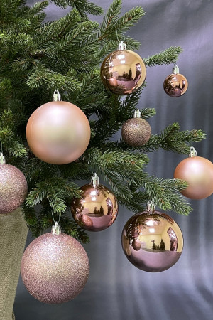 Набор пластиковых шаров Гамма 46 шт., нежно-розовый, ChristmasDeLuxe (84699-88044)