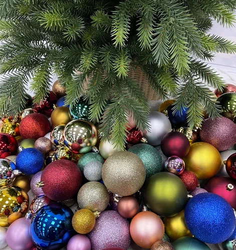 Набор пластиковых шаров Гамма 46 шт., нежно-розовый, ChristmasDeLuxe (88044)