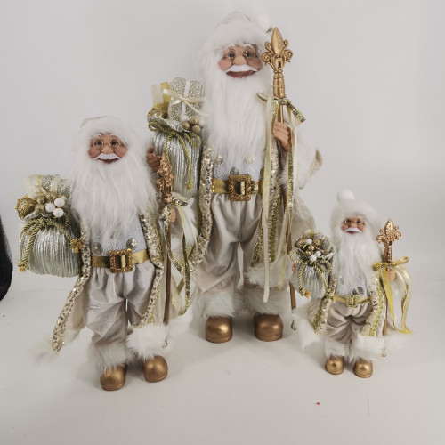 Дед Мороз Королевский в золотом наряде 45 см., ЕлкиТорг (ZS-S-21838-18)