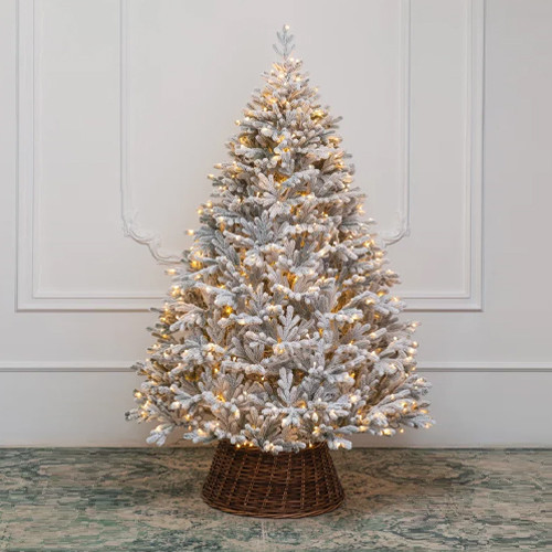 Искусственная елка Швейцарская заснеженная 270 см., 860 теплых-белых Led ламп, 100% литая хвоя, ЕлкиТорг (176270)