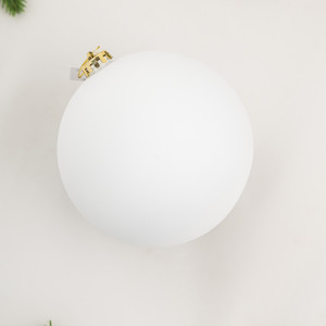 Шар пластиковый матовый 150 мм., белый, ЕлкиТорг (150522)