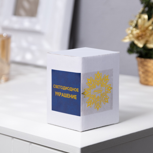 Светодиодная фигура Свеча 4.5×7.5×4.5 см., пластик, батарейки AG13х3, свечение тёплое белое, Luazon Lighting (9616728) 