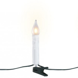 Светодиодная гирлянда в форме свечи 13 м., 220 V., 30 LED ламп, зеленый ПВХ, Kaemingk (490801)