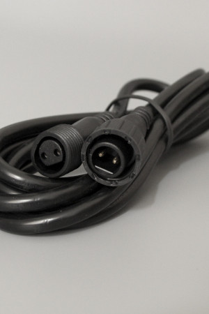 Удлинитель 2 pin, 2 м., черный провод, Teamprof (TPF-EC2-2-B)