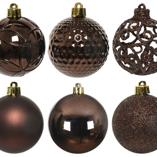 Набор пластиковых шаров Королевский 60 мм., темно-коричневый, 37 шт., Kaemingk (020845)
