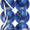 Набор пластиковых шаров Искристый, 65 мм., 6шт., синий, ПромЕлка (НШИПЛ-65Blue)