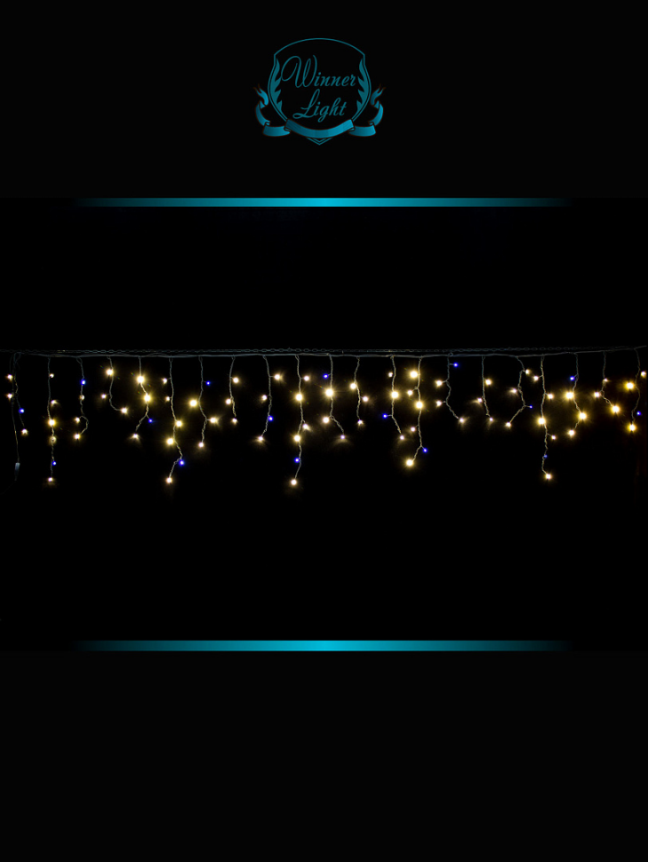 Светодиодная мерцающая бахрома 25 м., нити 0,6*0,4*0,3 м., 850 теплых белых LED, черный ПВХ, IP 54, соединяемая, Winner (ww.02.6B.850.F+) Светодиодная мерцающая бахрома 25 м., нити 0,6*0,4*0,3 м., 850 теплых белых LED, черный ПВХ, IP 54, соединяемая, Winner (ww.02.6B.850.F+)