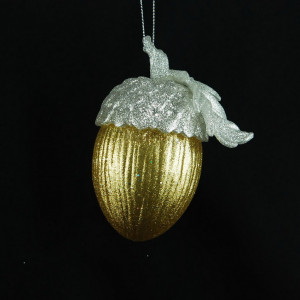 Украшение Желудь 10 см, серебряно-золотого (150020)