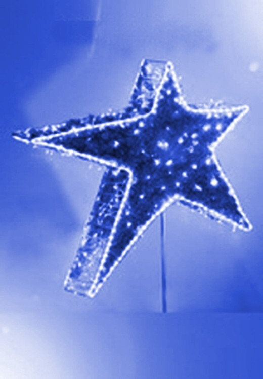 Макушка Гагаринская звезда 100 см. для елей высотой от 6 до 15 м., синяя, Green Trees (gag-100blue)