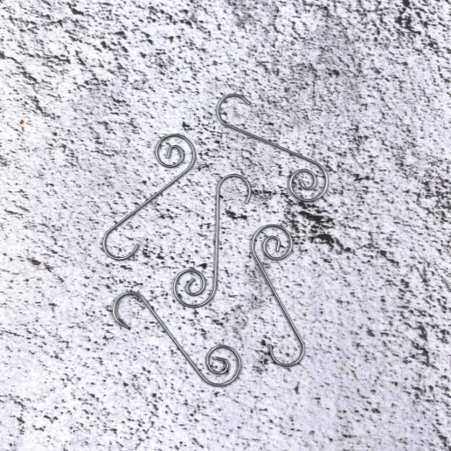 Крючки для елочных украшений, серебро, 50 шт., Christmas DeLuxe (86785)