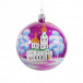 С1075/3 Стеклянный шар Просторы 85 мм., фиолетовый, Ёлочка