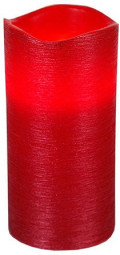 Свеча LED LINDA неровный край, красный воск (068-59)