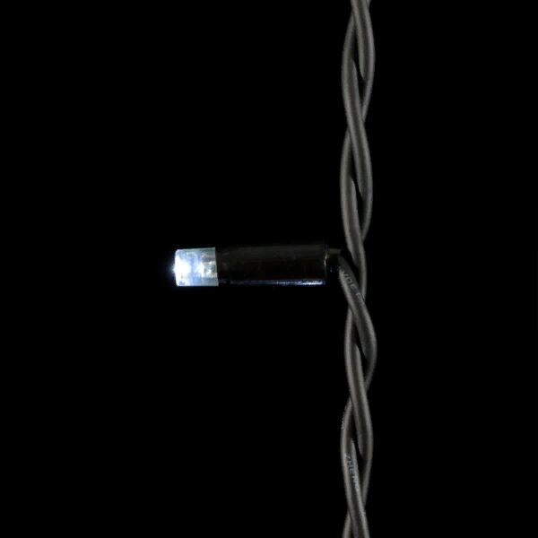 Светодиодный занавес с колпачком 1*9 м., 900 белых LED ламп, каучуковый черный провод, IP65, Beauty Led (LL901-1-2W)