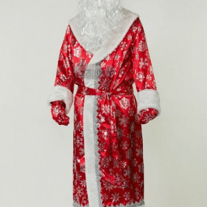 Костюм Деда Мороза, сатин красный