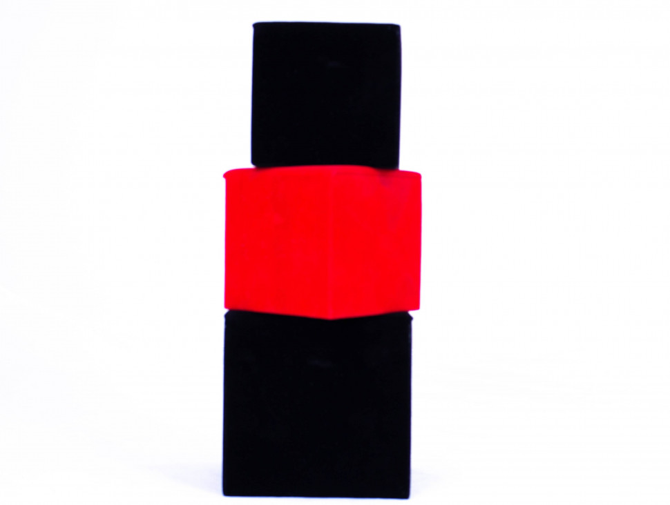Коробка упаковочная для шаров, черная, бархат снаружи, диметром 10 см. (BF1467)