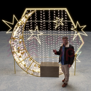 Светодиодная фотозона со скамьей Полумесяц 2.85 м, Conso (OPR-050-1001)