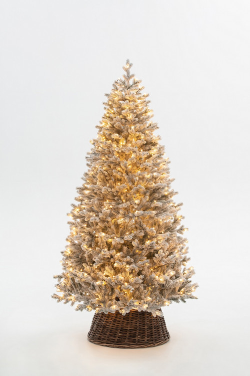 Искусственная елка Алтайская заснеженная 180 см., 330 теплых-белых Led ламп, 100% литая хвоя, ЕлкиТорг (203180) в Санкт-Петербурге