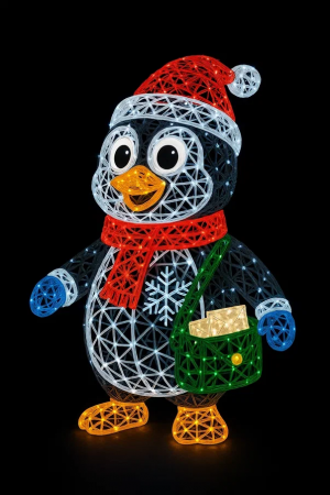 Светодиодная фигура Пингвин почтальон Пин 200 см., Сад Радости (SR131)