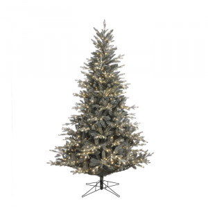 Ель Леара 185 см., 700 LED ламп, Литая хвоя+ПВХ, серебристая, Black Box (74451)