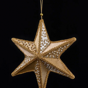 Винтажное украшение Сокровища Посейдона - Звезда 18х20 см., золото, 1 шт., ChristmasDe Luxe (89048)