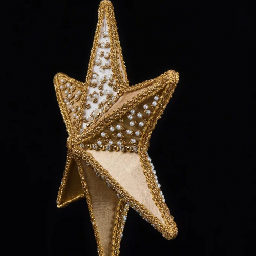 Винтажное украшение Сокровища Посейдона - Звезда 18х20 см., золото, 1 шт., ChristmasDe Luxe (89048)
