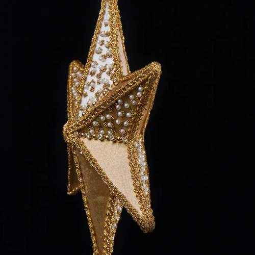 Винтажное украшение Сокровища Посейдона - Звезда 18х20 см., золото, 1 шт., ChristmasDe Luxe (89048)