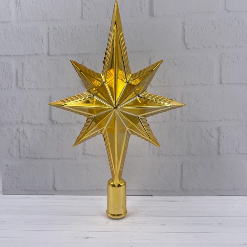 Елочная макушка Звезда Востока 25 см., пластик, золото, Christmas DeLuxe (89604) в Санкт-Петербурге