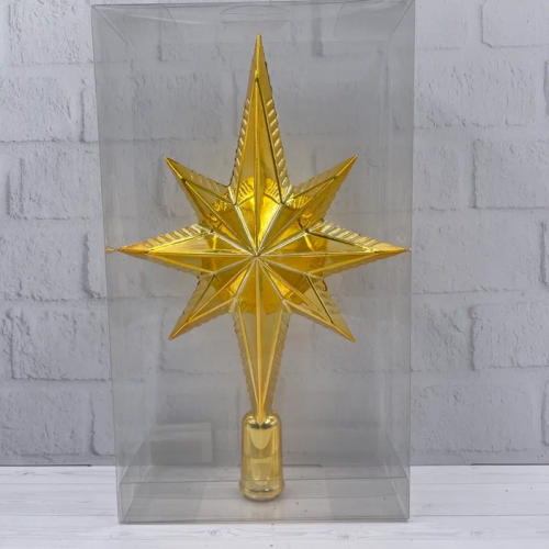 Елочная макушка Звезда Востока 25 см., пластик, золото, Christmas DeLuxe (89604) в Санкт-Петербурге