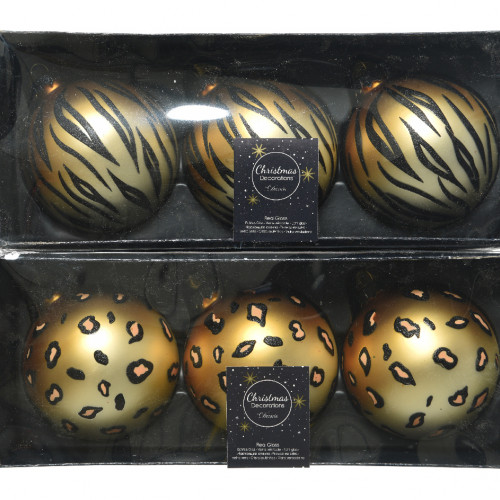 Набор стеклянных шаров Сафари 80 мм., 3 шт., Kaemingk (060542/2)