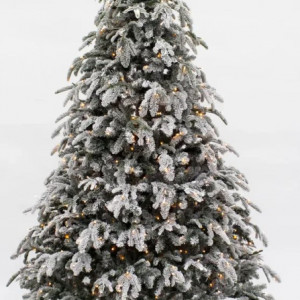 Ель Стильная заснеженная 305 см., 1272 LED ламп, литая хвоя+пвх, Black Box (74595)