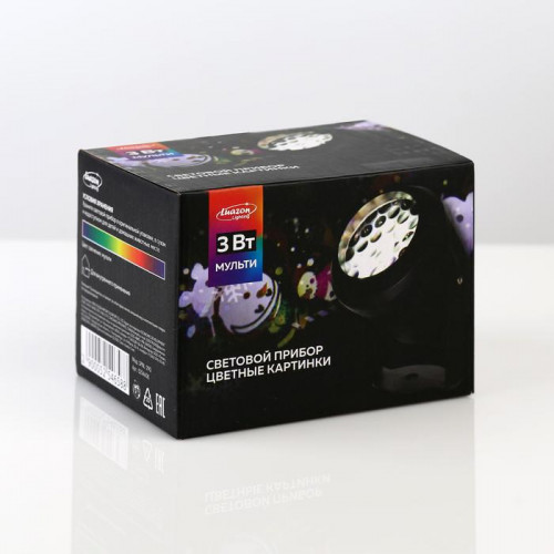 Проектор Новогодние картинки, свечение мульти, 220 В., Luazon Lighting (5254658)